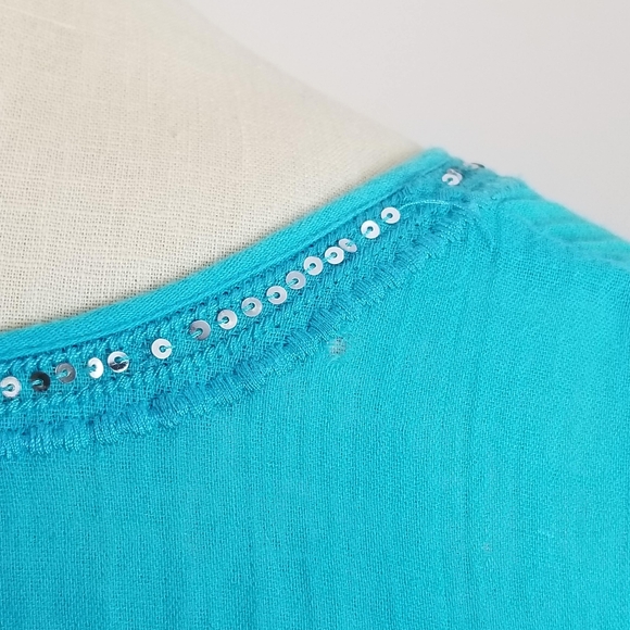 Turquoise Gauze Coco & Lolly Coverup - Picture 5 of 5